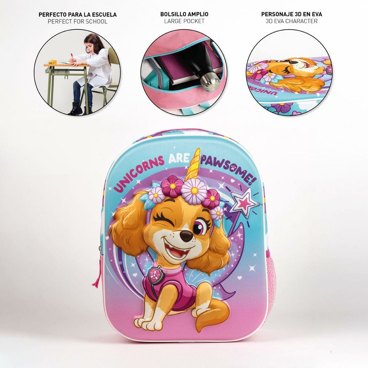 School Bag The Paw Patrol Pink 25,0 x 31,0 x 10,0 cm