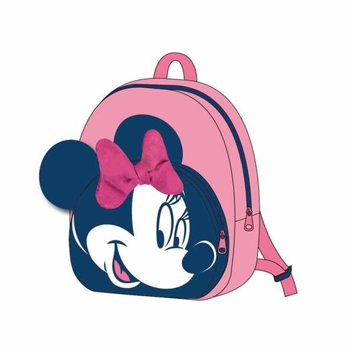 School Bag Minnie Mouse Pink 18 x 22 x 4 cm School Bag Minnie Mouse Pink 18 x 22 x 4 cm