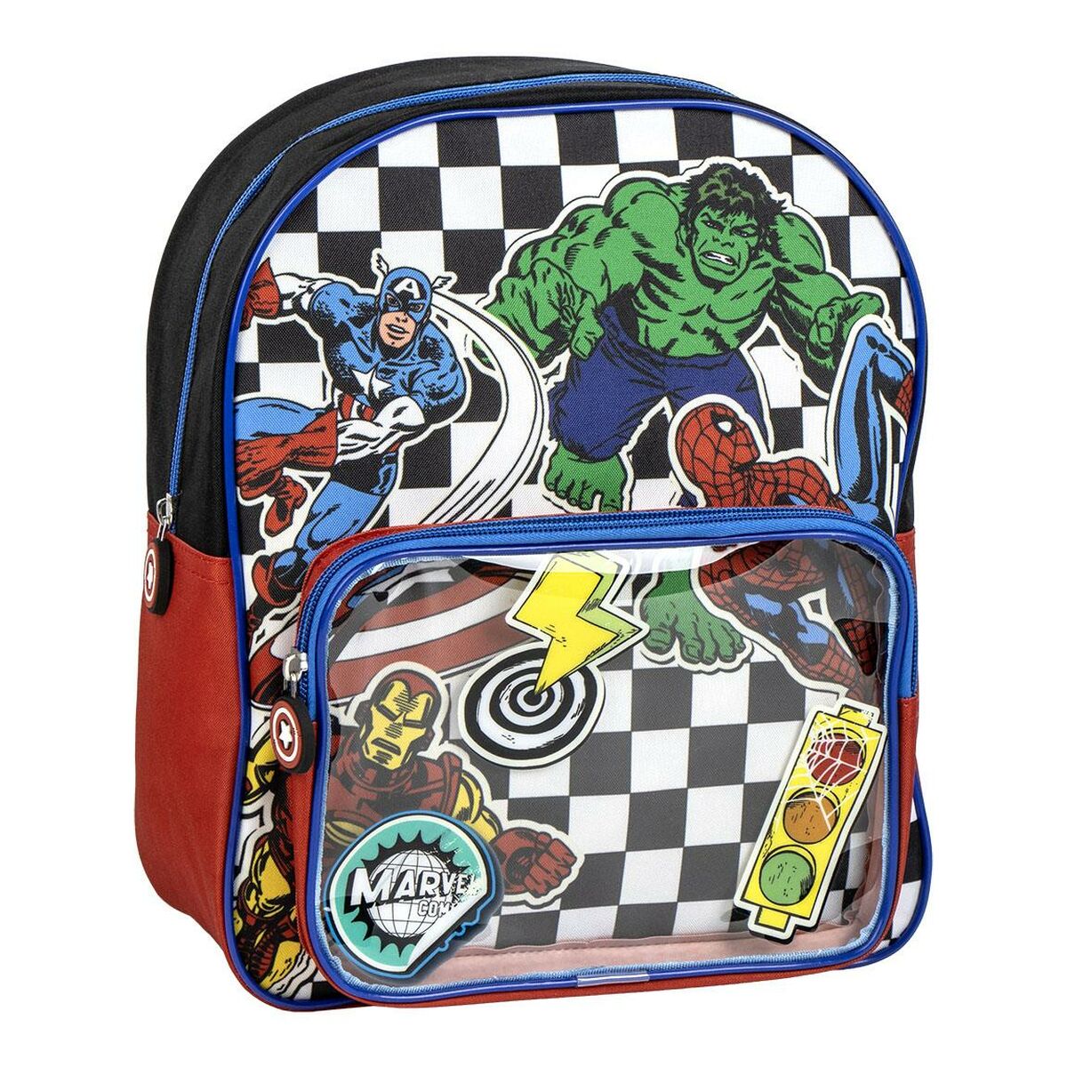 School Bag The Avengers Black 25 x 31 x 12 cm