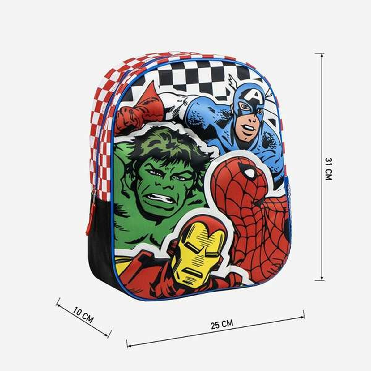 3D School Bag The Avengers Black 25,0 x 31,0 x 10,0 cm