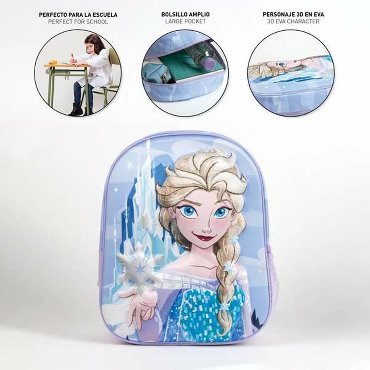 3D School Bag Frozen Blue 25,0 x 31,0 x 10,0 cm