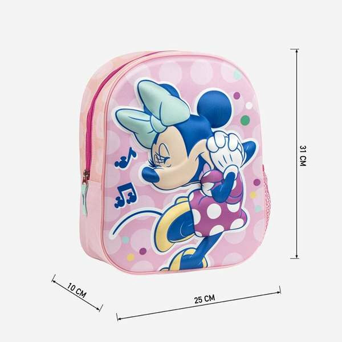 3D School Bag Minnie Mouse Pink 25,0 x 31,0 x 10,0 cm