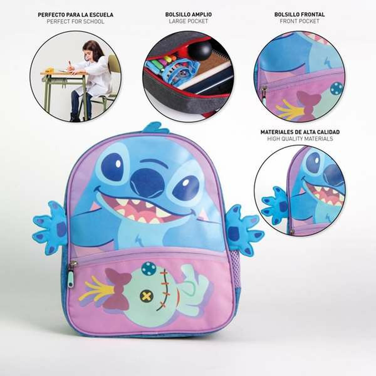 School Bag Stitch Blue
