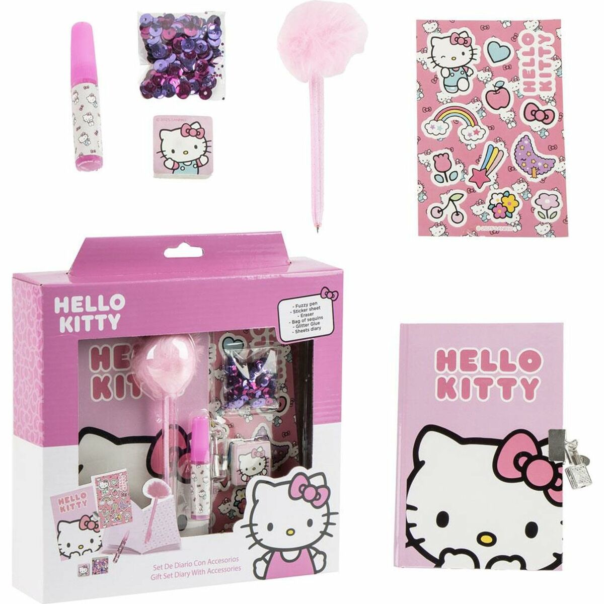 Stationery Set Hello Kitty Multicolour Stationery Set Hello Kitty Multicolour