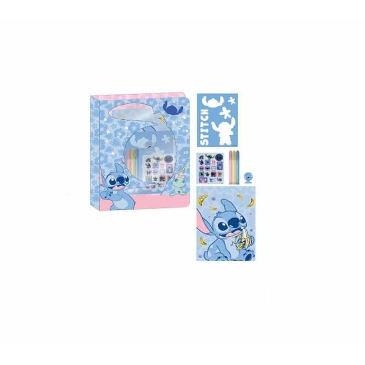 Stationery Set Stitch Multicolour 8 Pieces