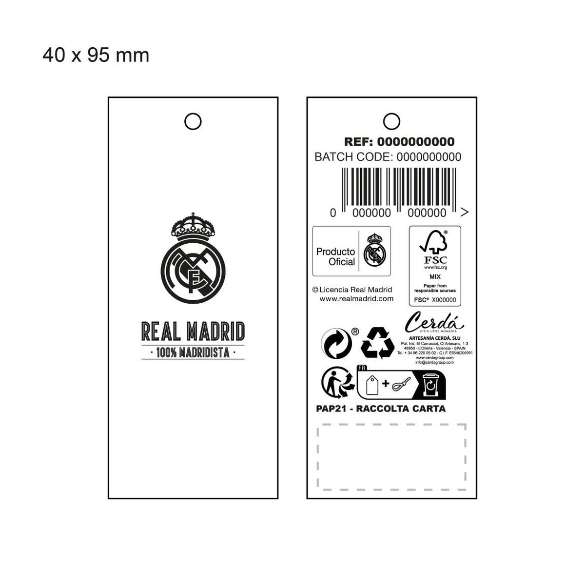 Beach Towel Real Madrid C.F. Black