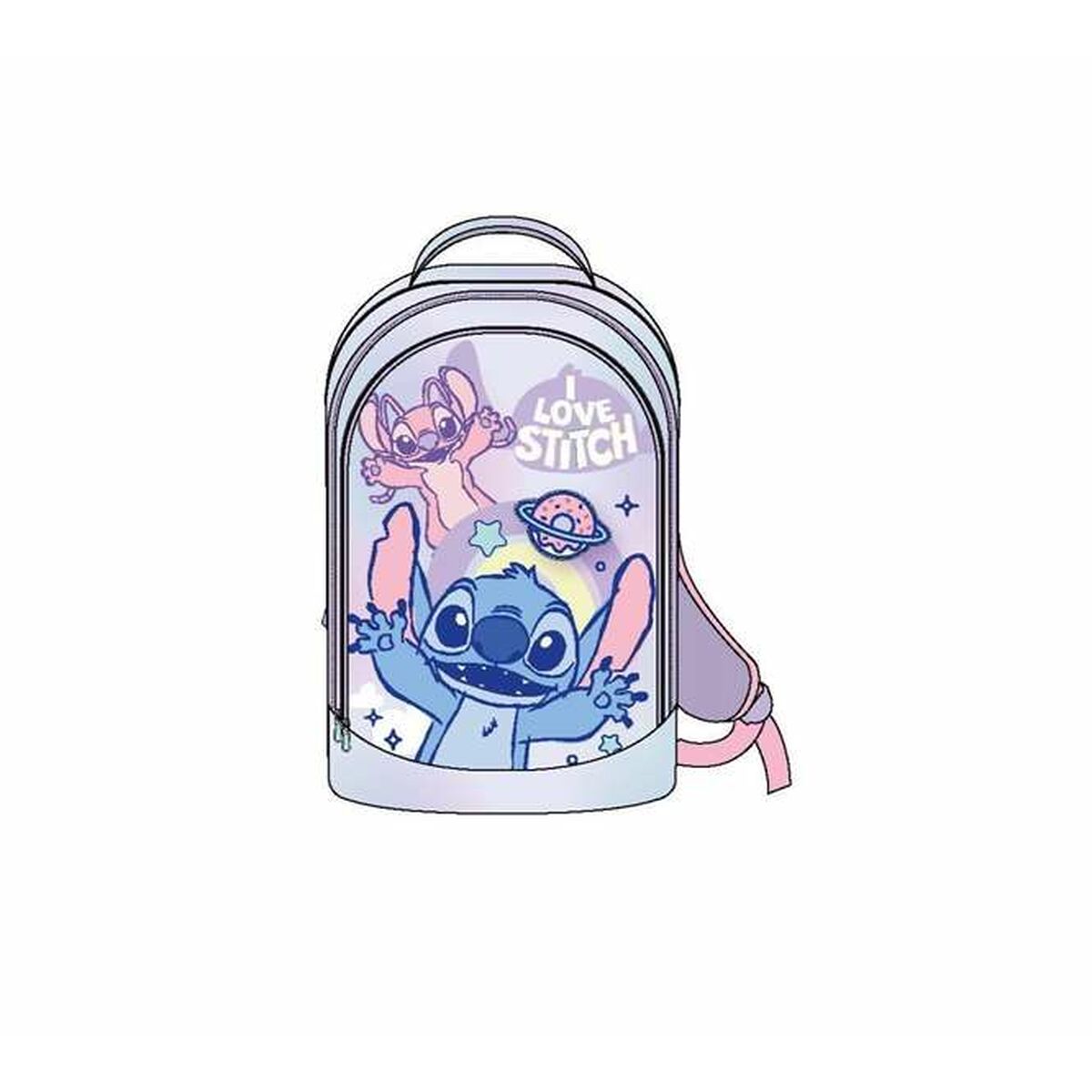 School Bag Stitch Lilac 41 cm