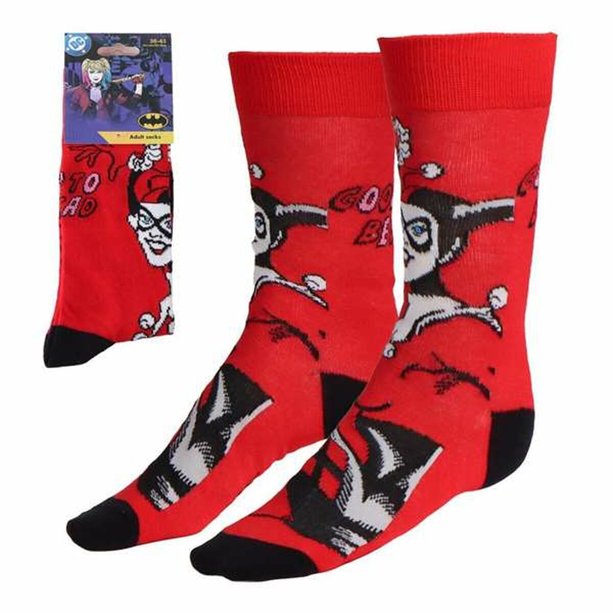 Socks Batman Harley Quinn Red 36-43