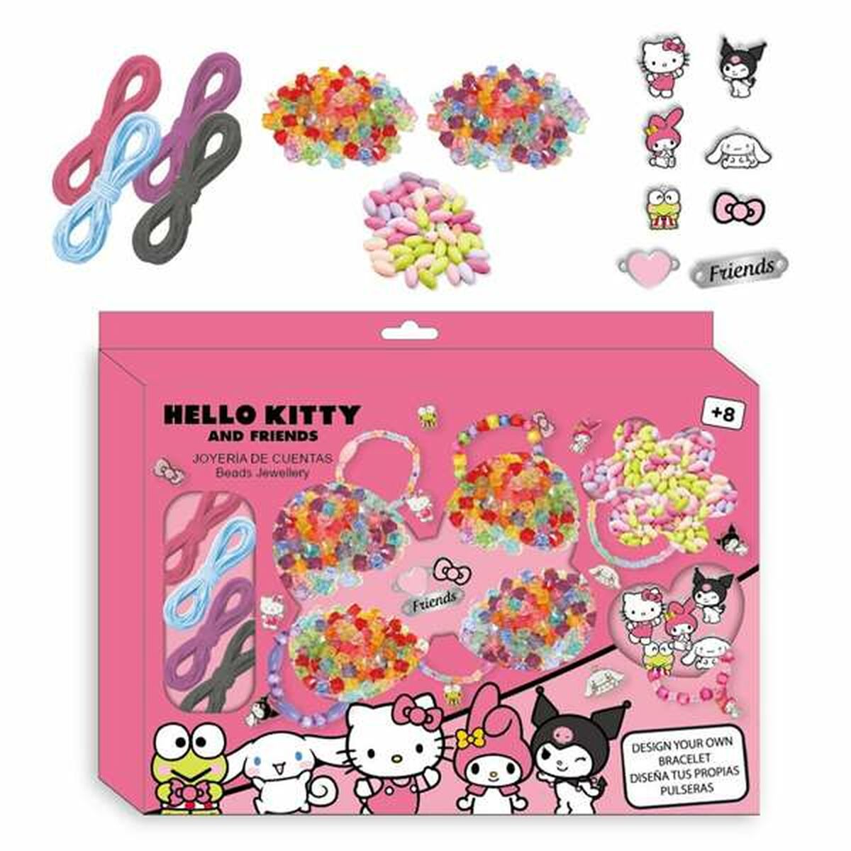 Bracelet and Necklace Making Kit Hello Kitty Multicolour Bracelet and Necklace Making Kit Hello Kitty Multicolour