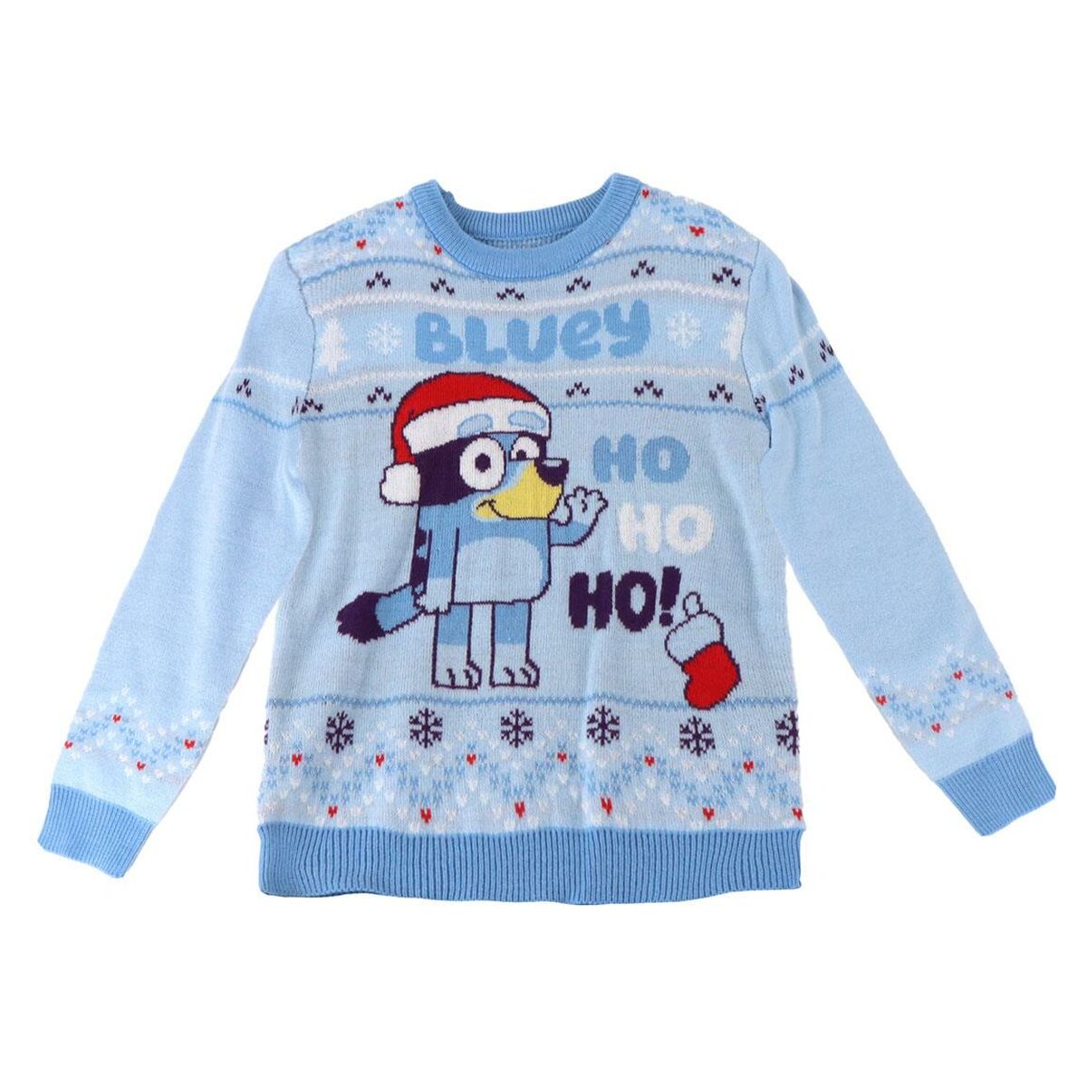 Unisex Jumper Bluey Christmas Light Blue Unisex Jumper Bluey Christmas Light Blue