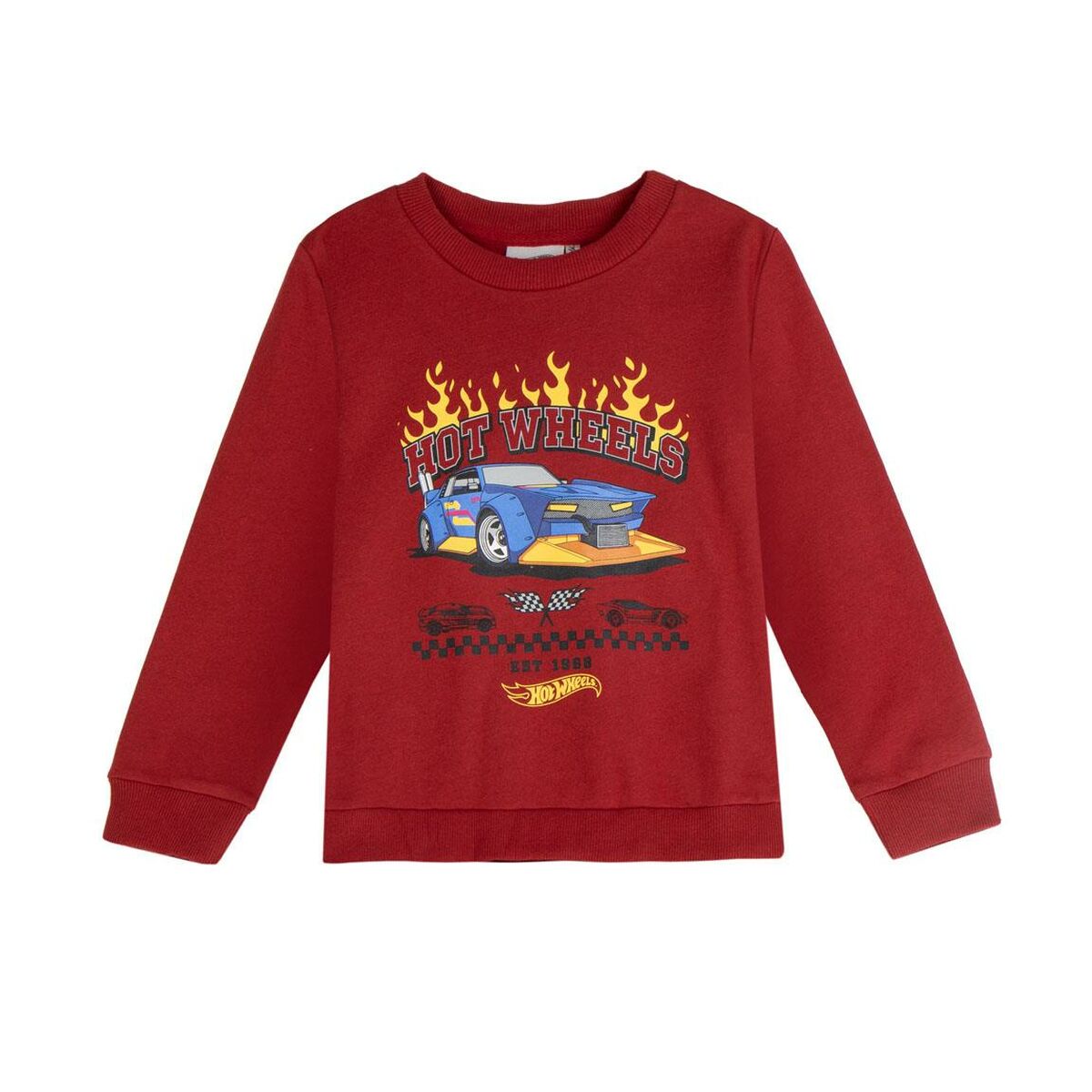 Children’s Sweatshirt Hot Wheels Dark Red Children’s Sweatshirt Hot Wheels Dark Red