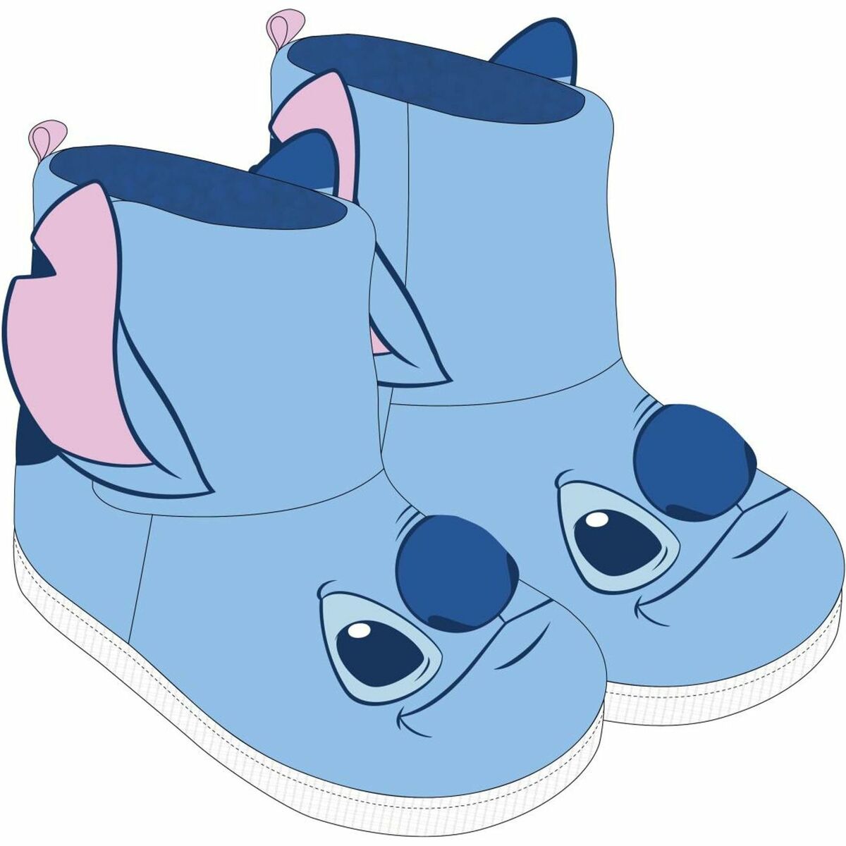 House Slippers Stitch Light Blue