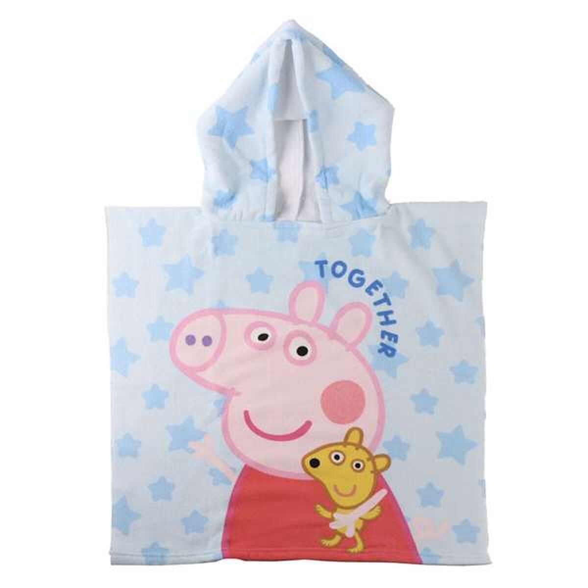 Poncho-Towel with Hood Peppa Pig Light Blue 55 x 77 cm Poncho-Towel with Hood Peppa Pig Light Blue 55 x 77 cm