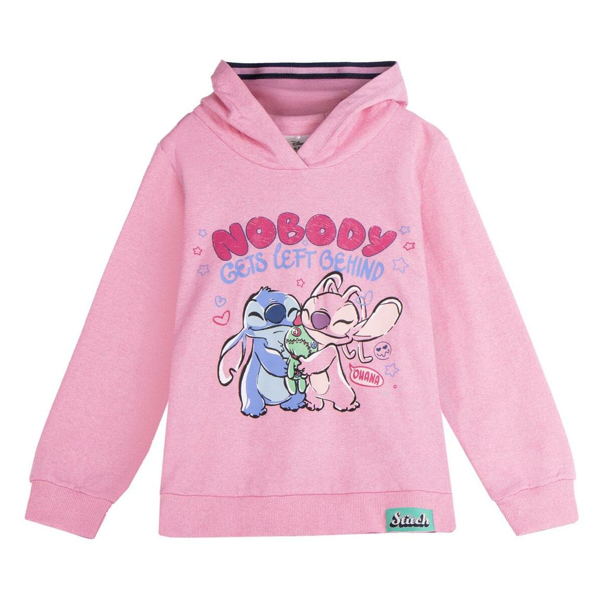 Hooded Sweatshirt for Girls Stitch Pink