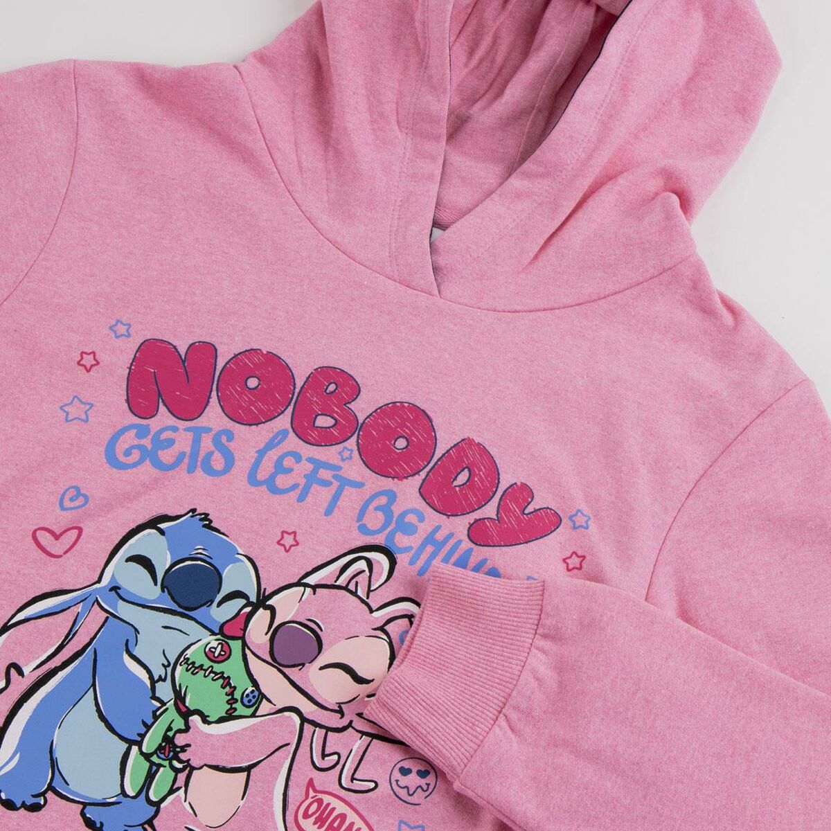 Hooded Sweatshirt for Girls Stitch Pink