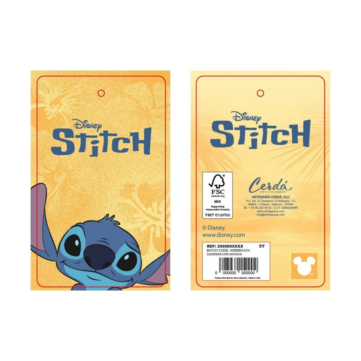 Hooded Sweatshirt for Girls Stitch Pink