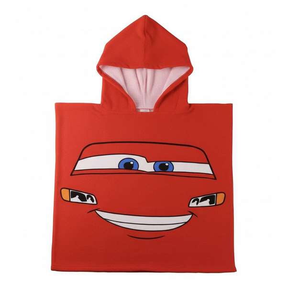Poncho-Towel with Hood Cars Red 55 x 77 cm