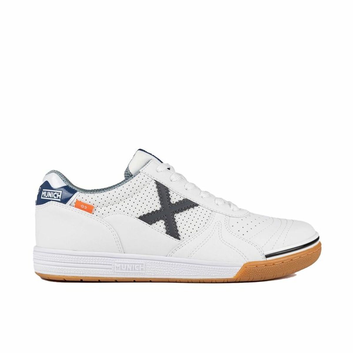 Adult’s Indoor Football Shoes Munich G-3 Profit Casual 414 White Adult’s Indoor Football Shoes Munich G-3 Profit Casual 414 White