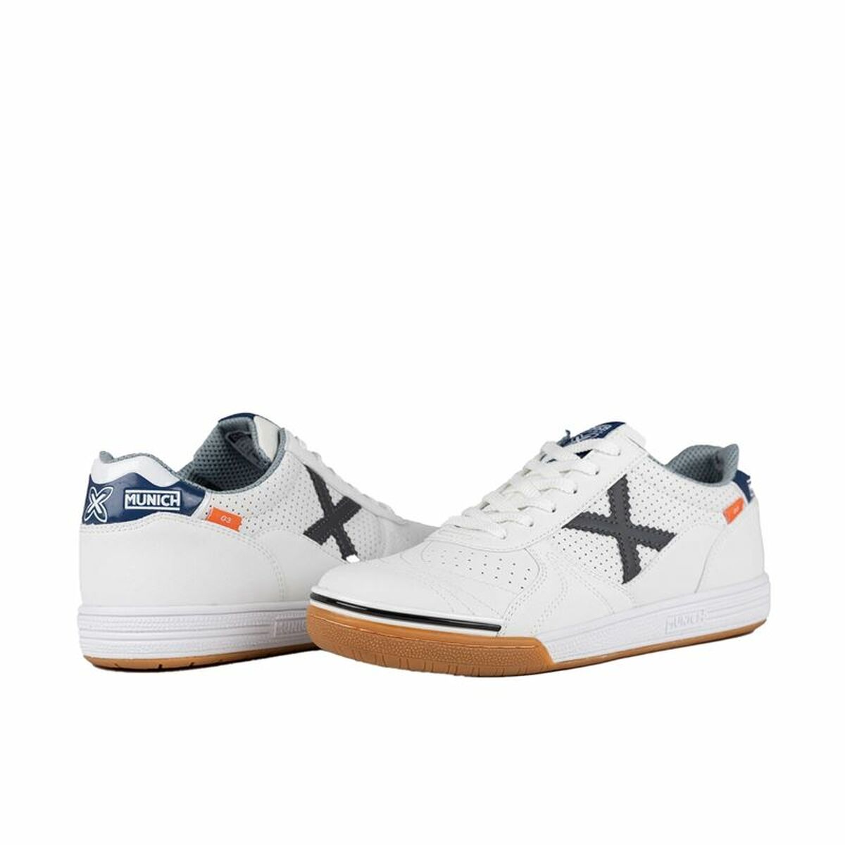 Adult’s Indoor Football Shoes Munich G-3 Profit Casual 414 White