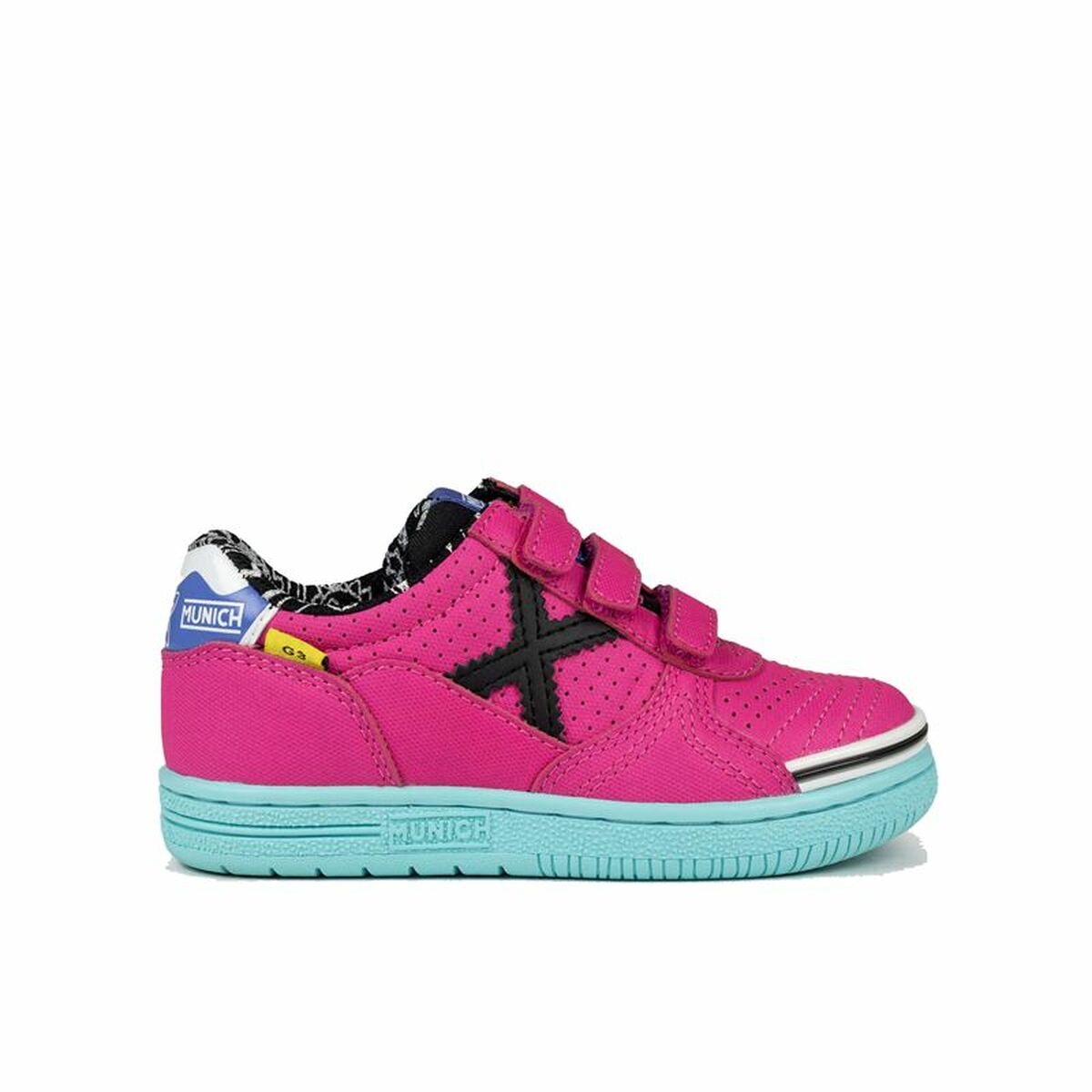 Children’s Indoor Football Shoes Munich G-3 Kid Vco Profit Dark pink