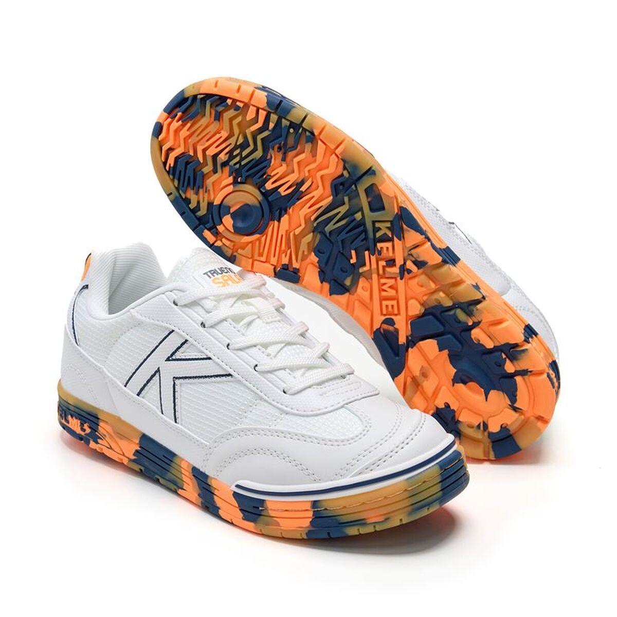 Children’s Indoor Football Shoes Kelme Trueno Lace White
