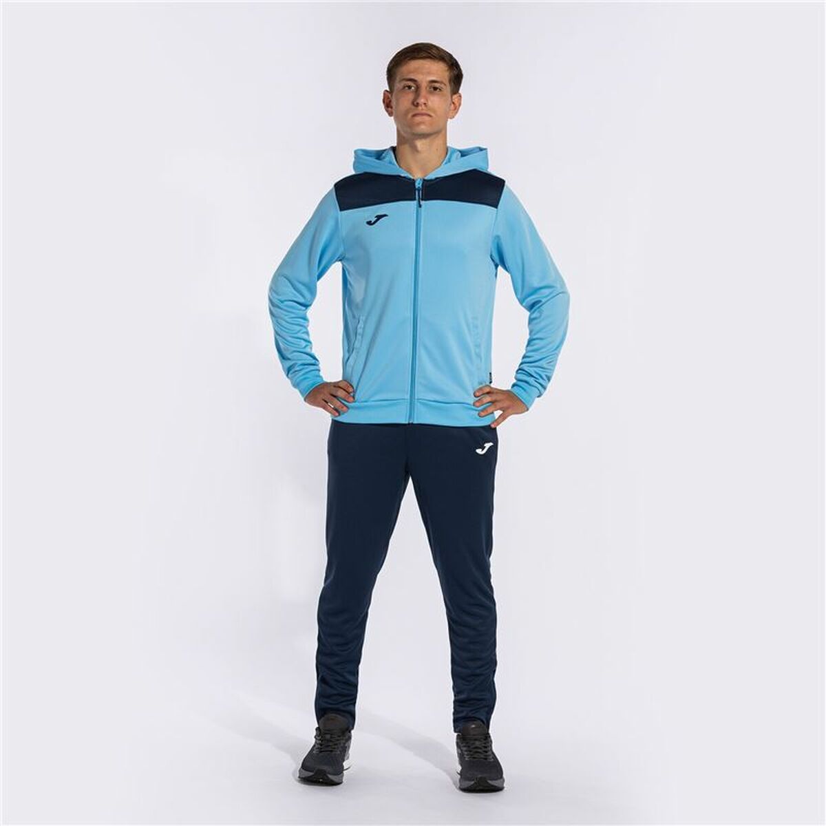 Tracksuit for Adults Joma Sport PhoenIX II Navy Blue Children’s Men 2 Pieces