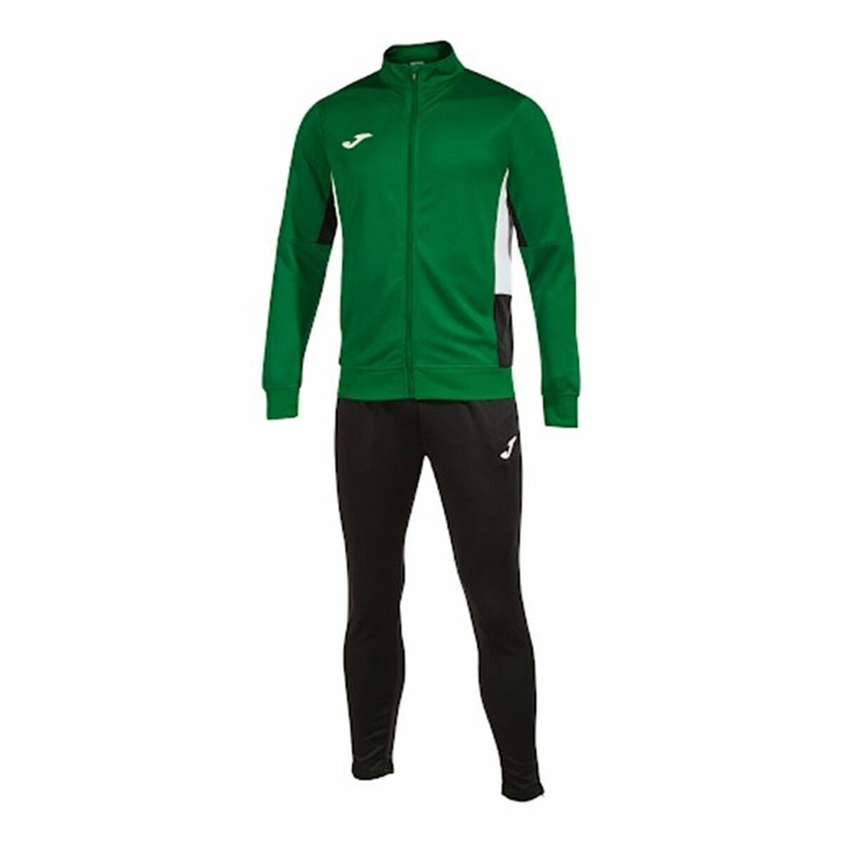 Tracksuit for Adults Joma Sport Danubio II Black Green Children’s Men 2 Pieces
