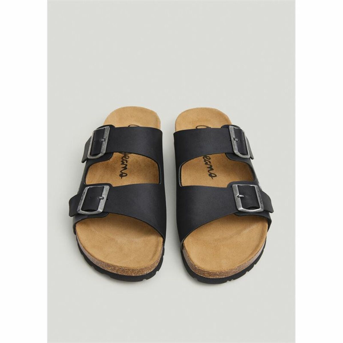 Men’s Flip Flops Pepe Jeans Bio Double Velour Black