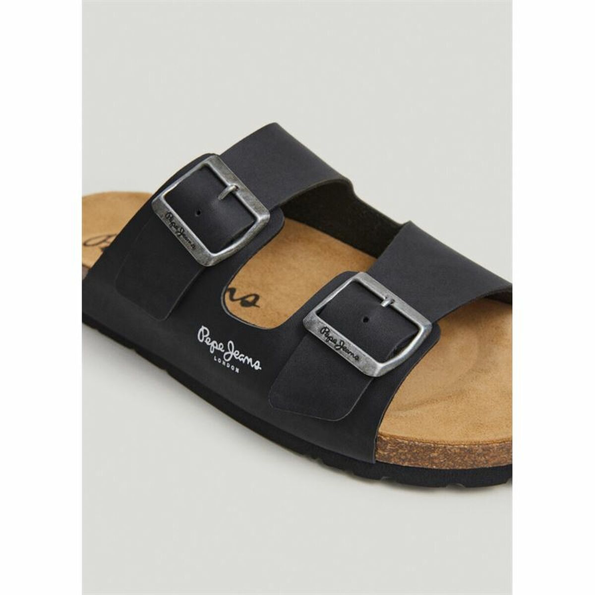 Men’s Flip Flops Pepe Jeans Bio Double Velour Black
