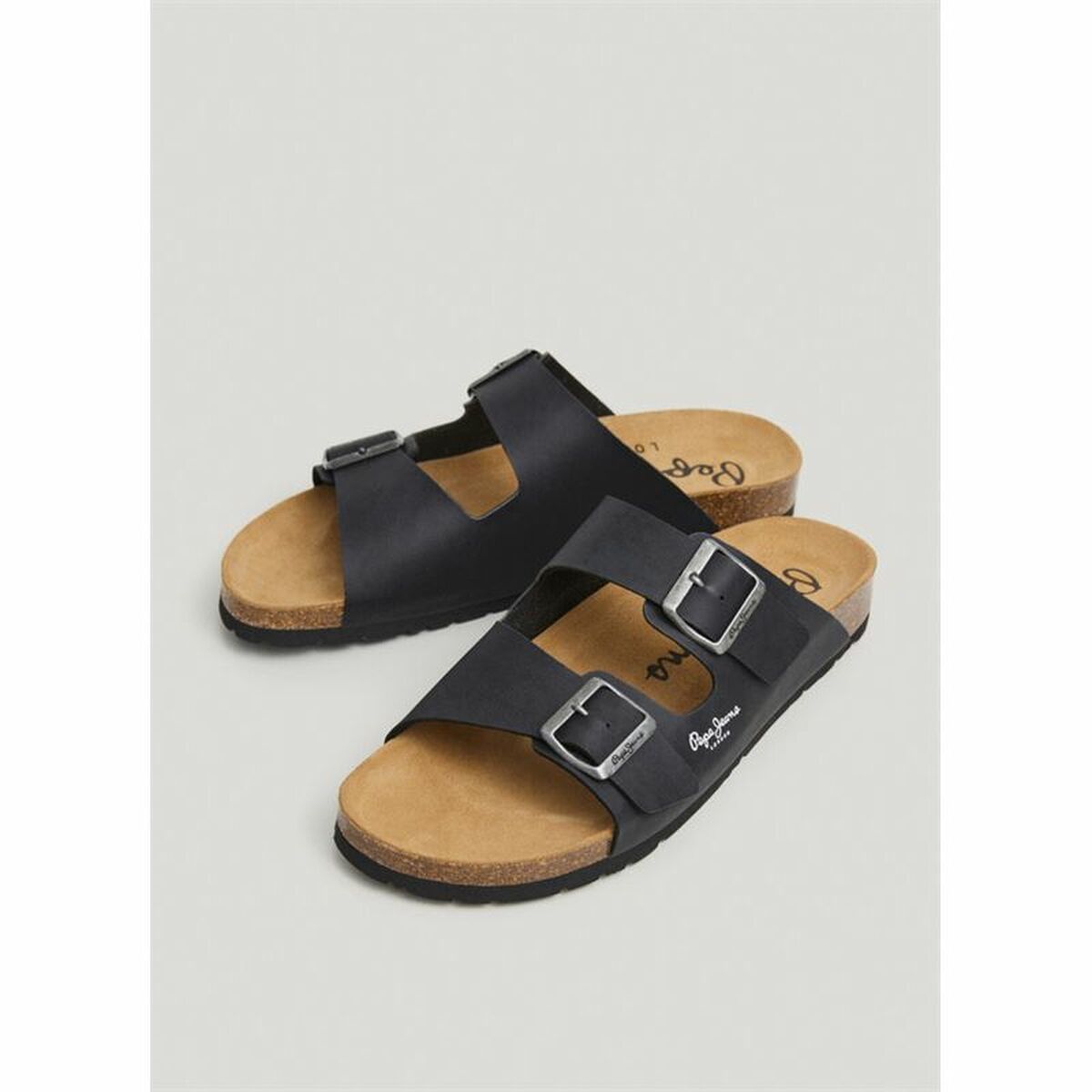 Men’s Flip Flops Pepe Jeans Bio Double Velour Black