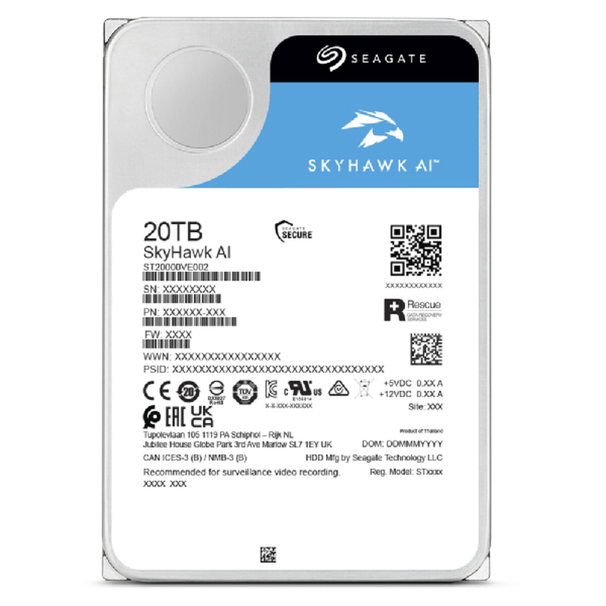 Hard Drive Seagate ST20000VE003 3,5″ 20 TB