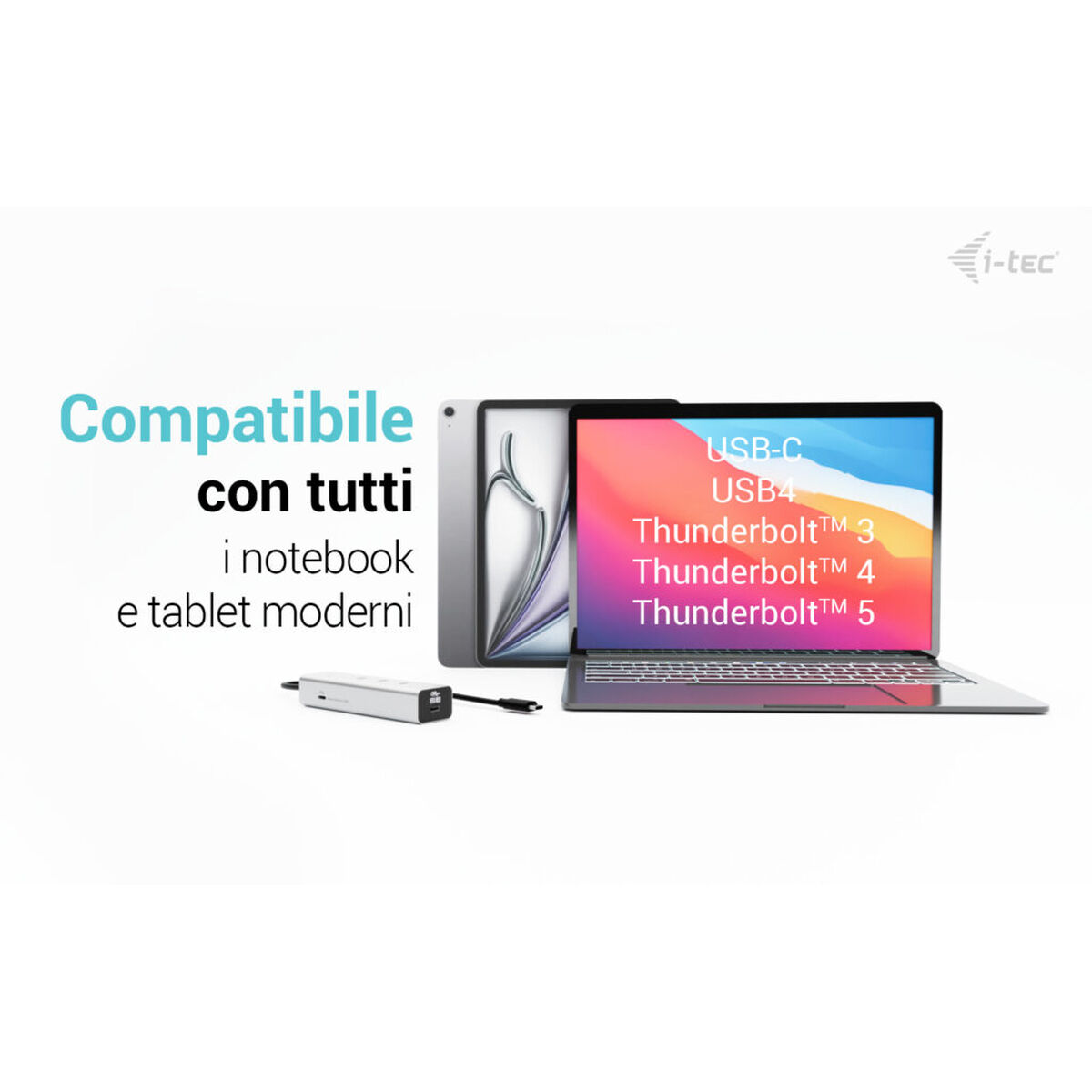 USB Hub i-Tec C31HUBMETAL8KPDPRO Silver