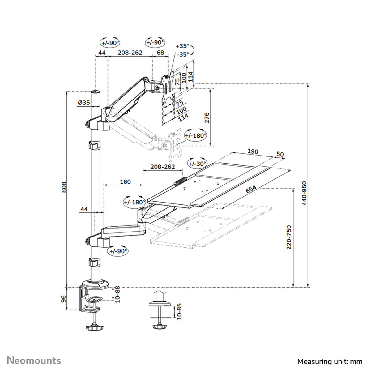 Screen Table Support Neomounts DS90-325BL1 Screen Table Support Neomounts DS90-325BL1