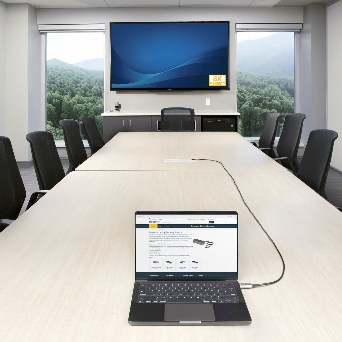 HDMI Cable Startech 8K-A-50F-HDMI-CABLE Black Silver 15,2 m