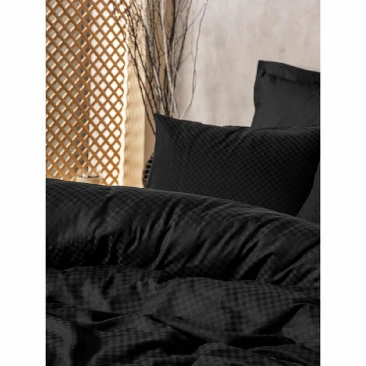 Duvet cover set Black 220 x 240 cm
