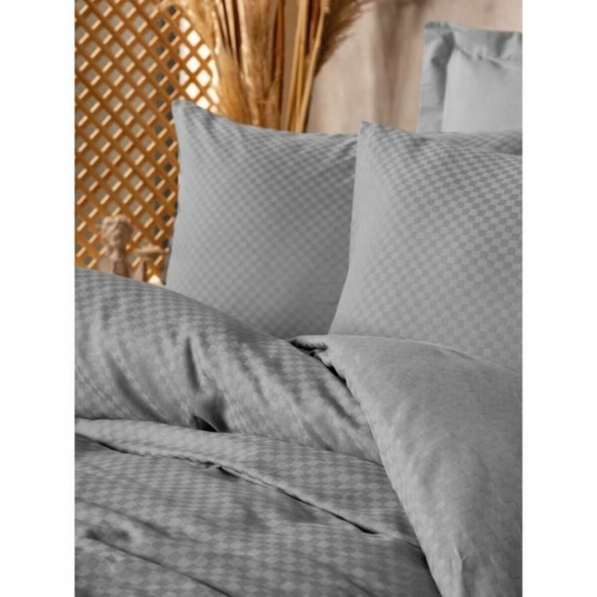 Duvet cover set Grey 220 x 240 cm