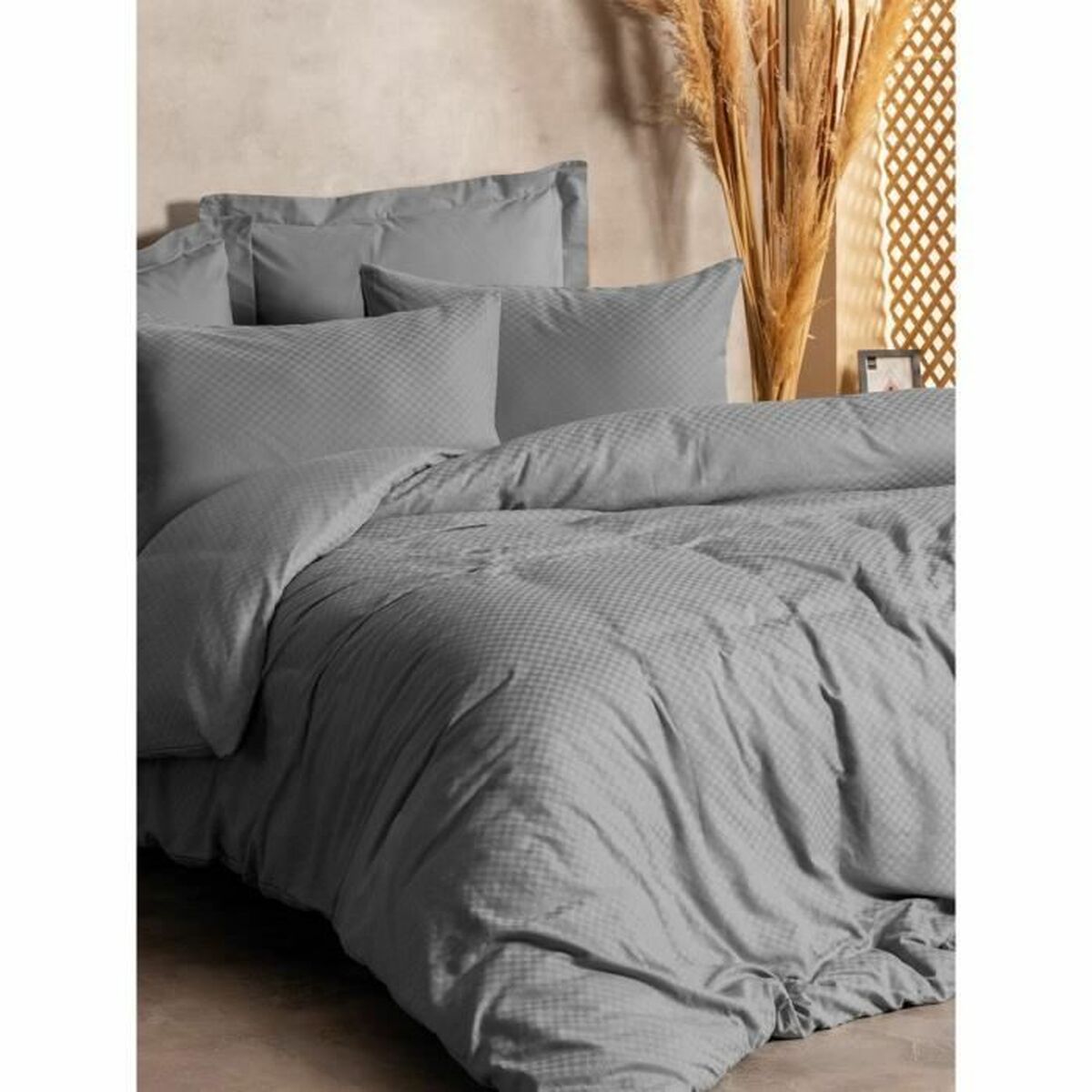 Duvet cover set Grey 220 x 240 cm