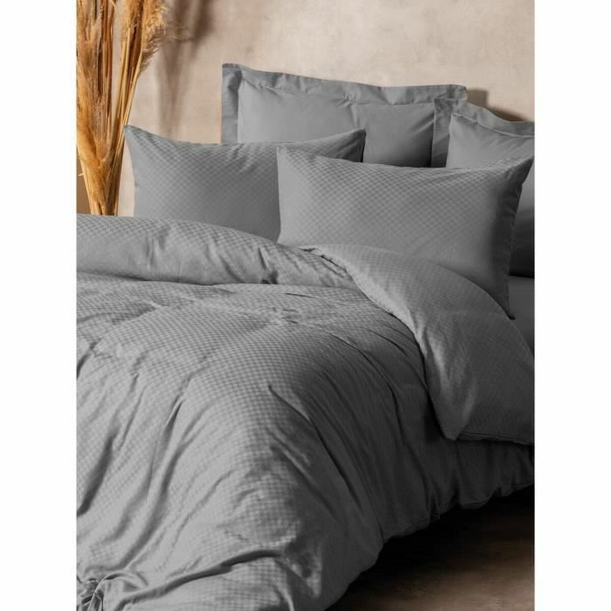 Duvet cover set Grey 220 x 240 cm