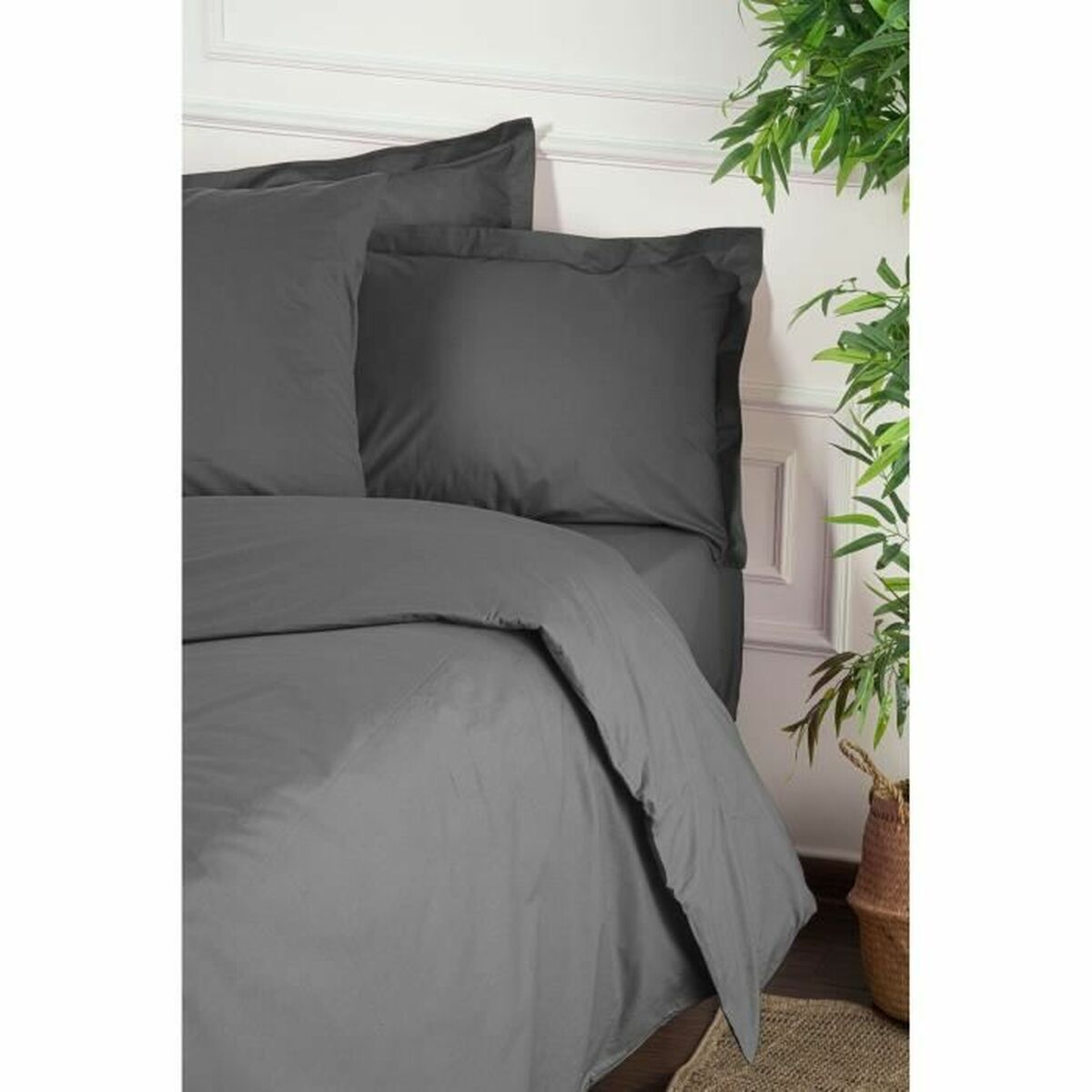 Duvet cover set Anthracite Super king 3 Pieces