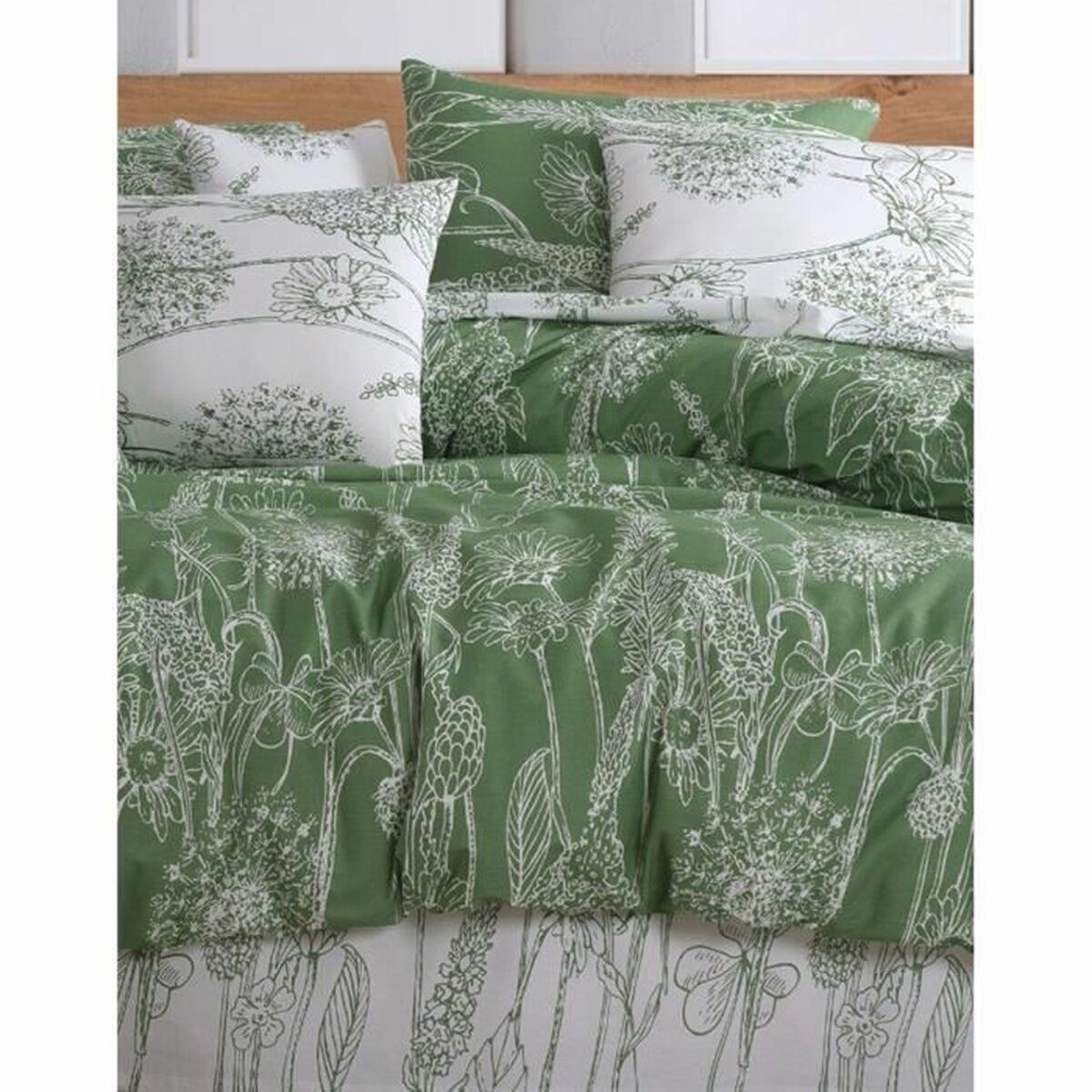 Duvet cover set Green Super king 3 Pieces