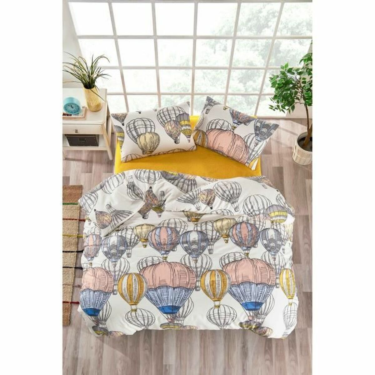 Duvet cover set Mustard Super king 3 Pieces