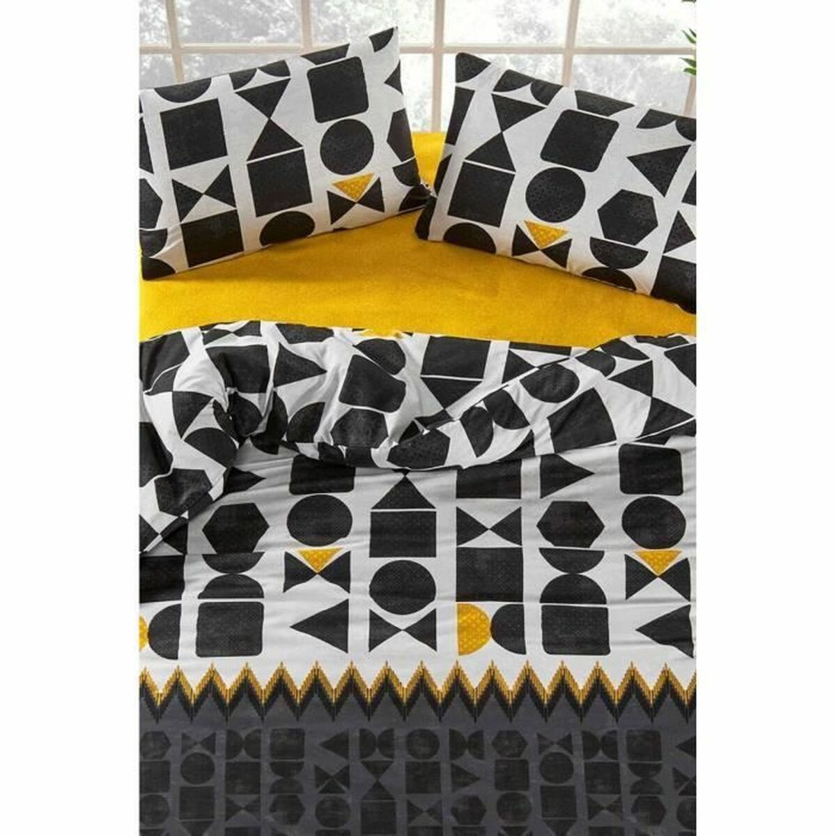 Duvet cover set Black Super king 3 Pieces