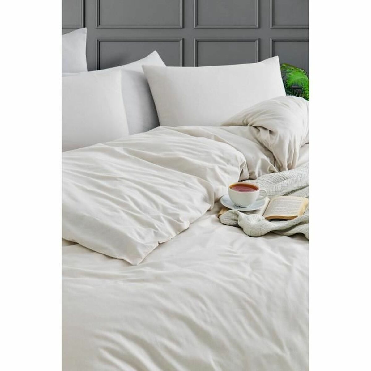 Duvet cover set Beige Super king 3 Pieces