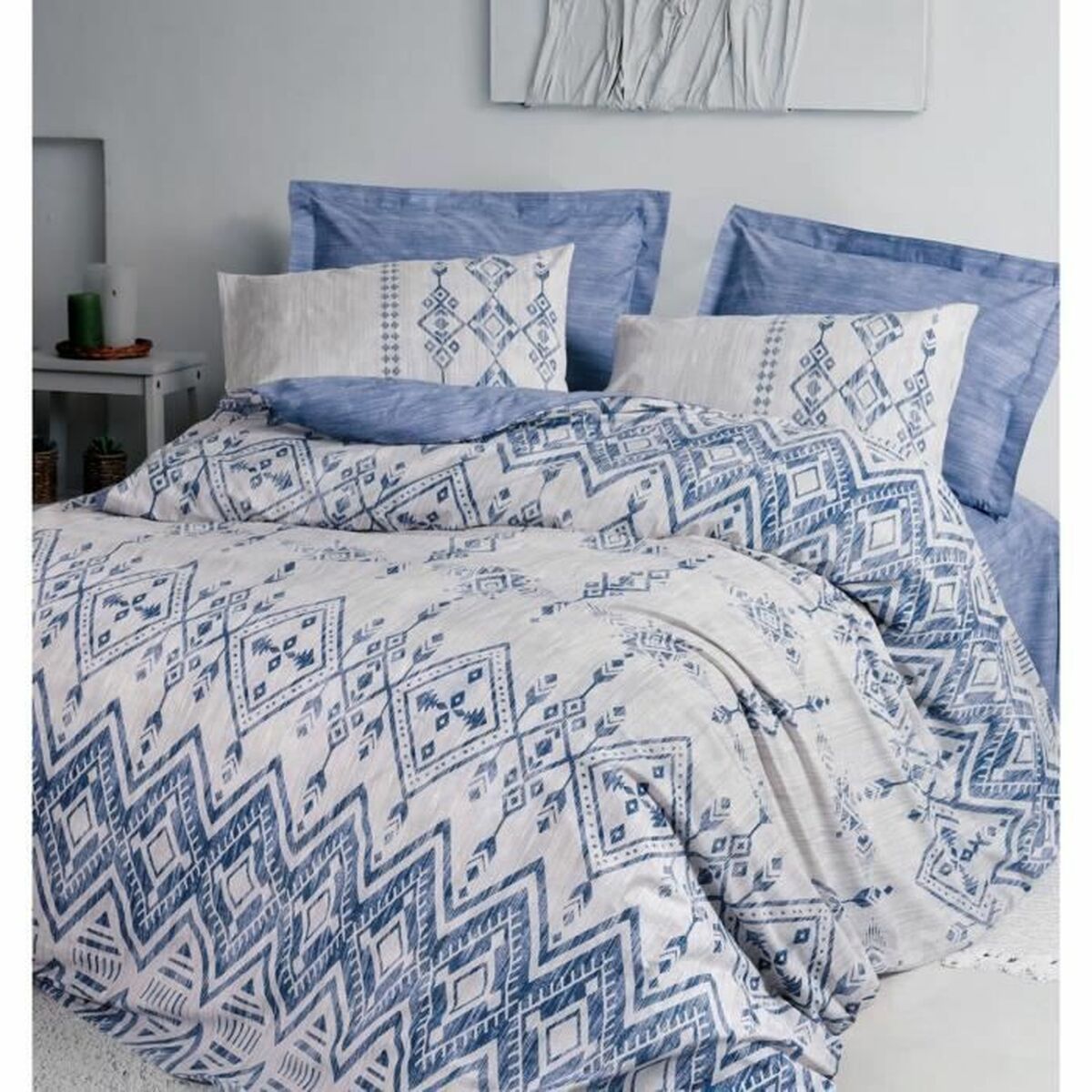 Duvet cover set Blue 220 x 240 cm