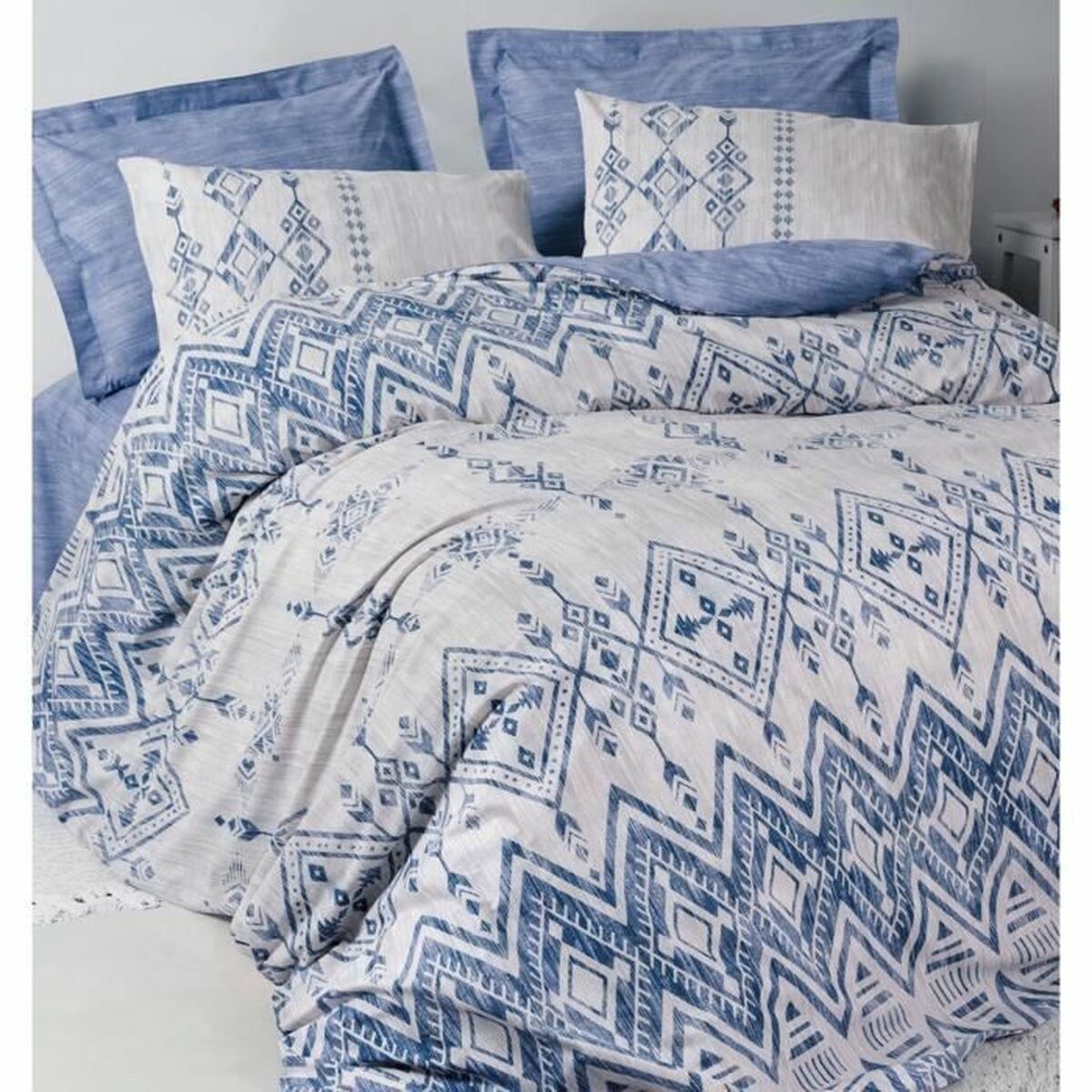Duvet cover set Blue 220 x 240 cm