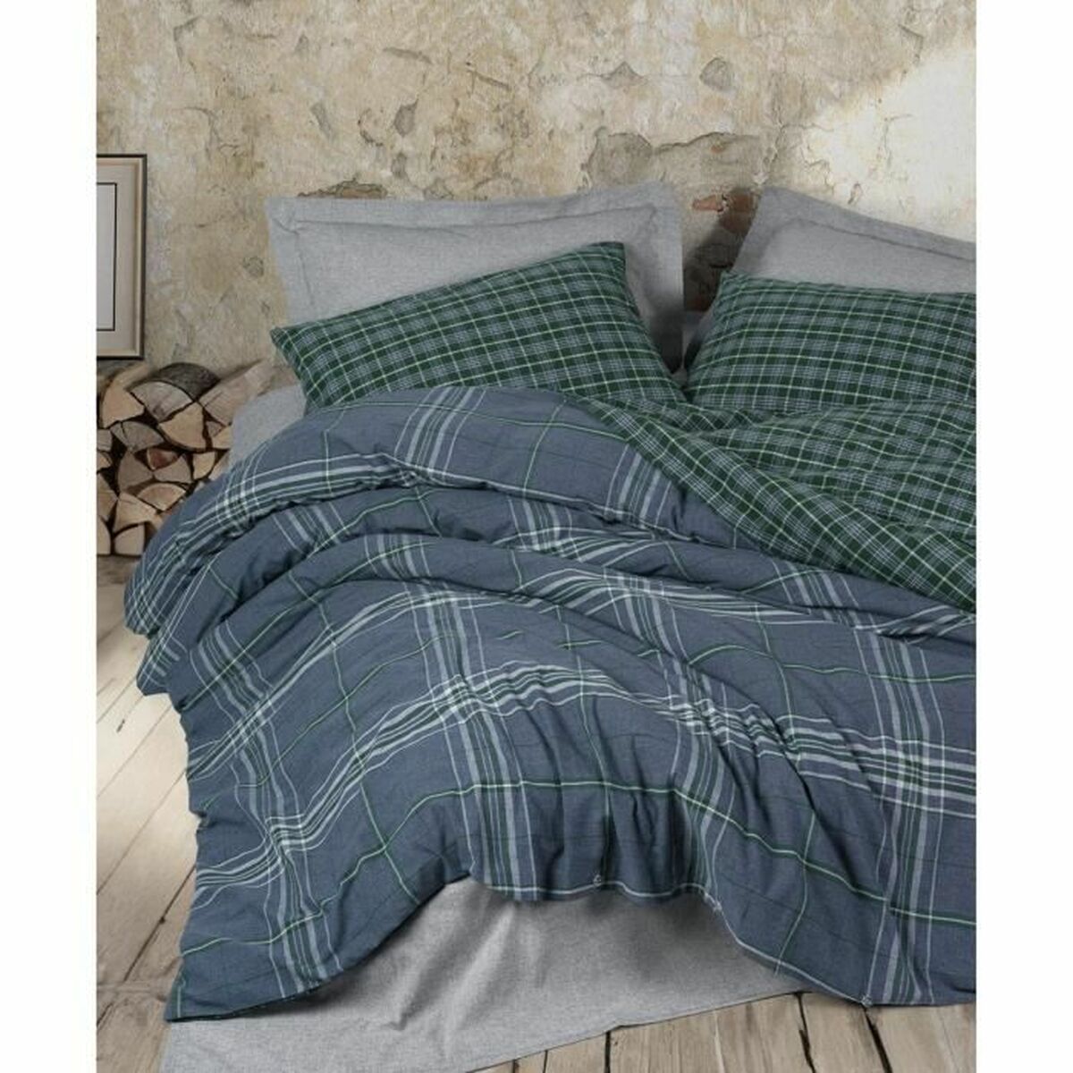 Duvet cover set Blue 220 x 240 cm