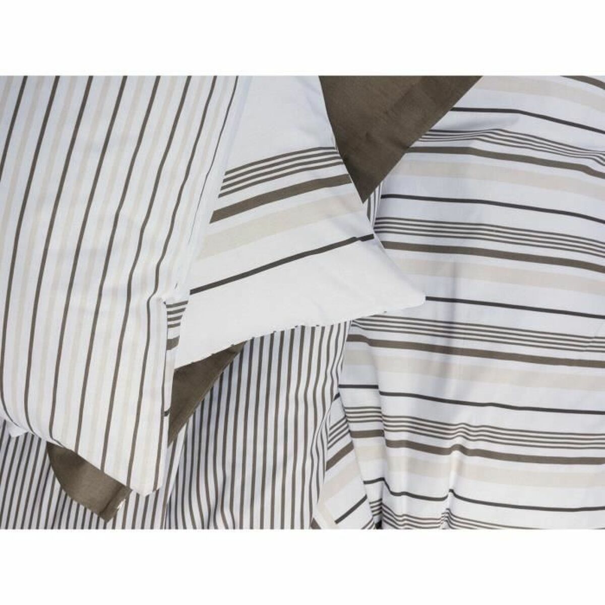 Duvet cover set White Brown 220 x 240 cm