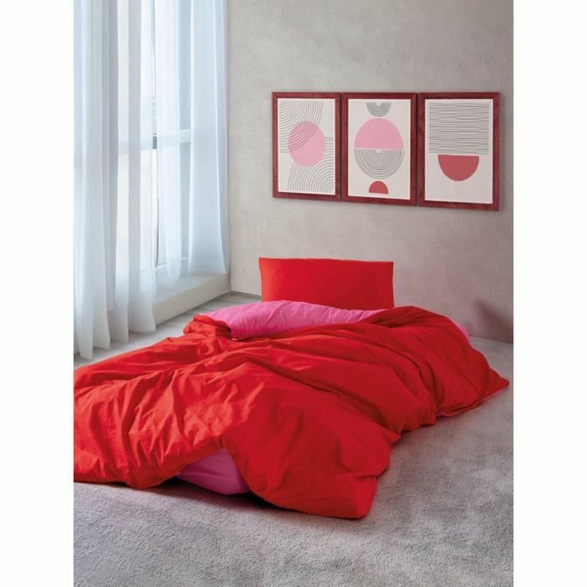 Duvet cover set Red Pink 220 x 240 cm