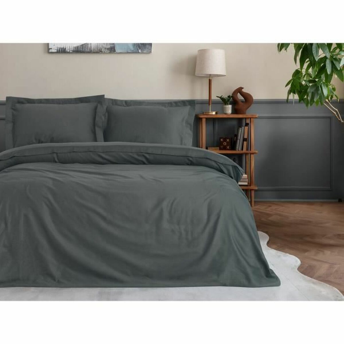 Duvet cover set Grey 220 x 240 cm