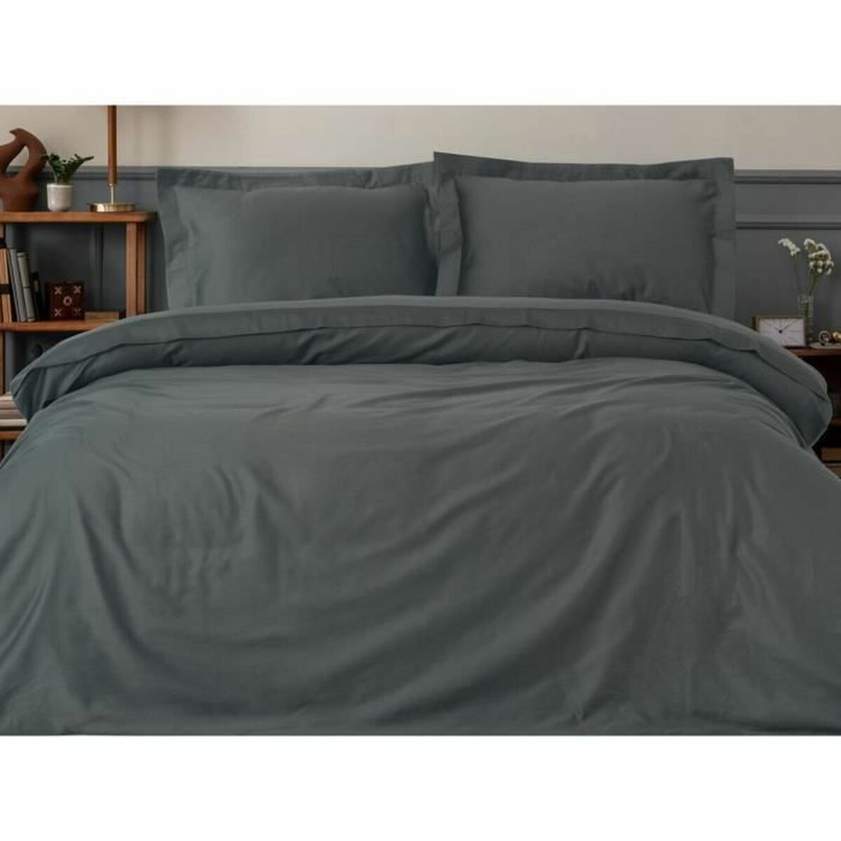Duvet cover set Grey 220 x 240 cm